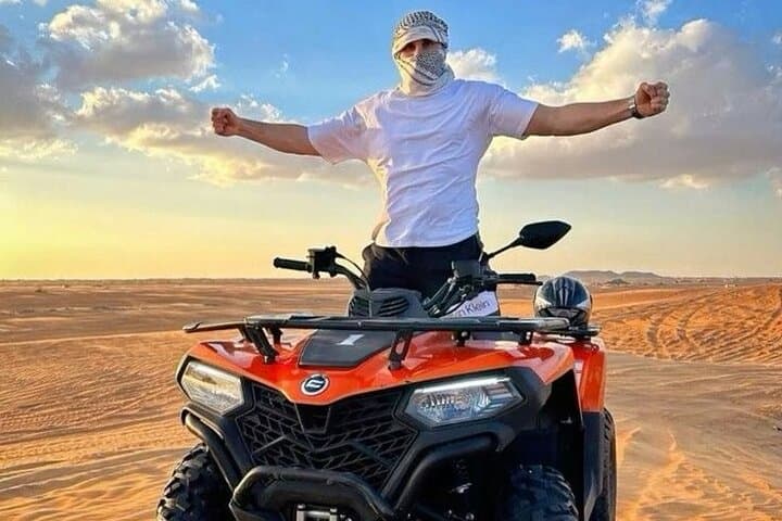 VIP Desert Safari With Quad Bike & Camel Ride, Dinner & Shows