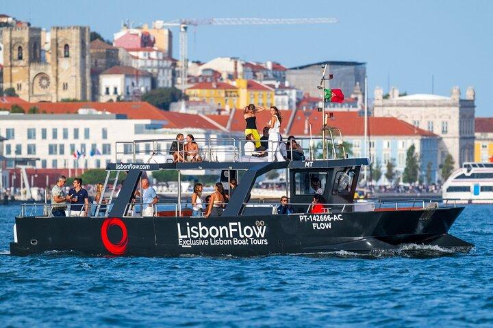 Lisbon: Golden Hour Sunset Boat Cruise with Portuguese Wine