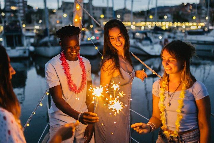 New Year Eve Luxury Yacht Fireworks View and BBQ Cruise