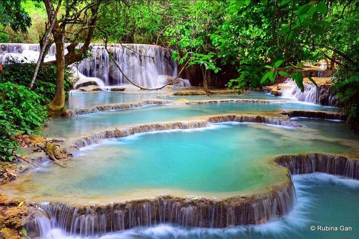 Luang Prabang to Pak Ou caves and Kuang Si falls Full-day