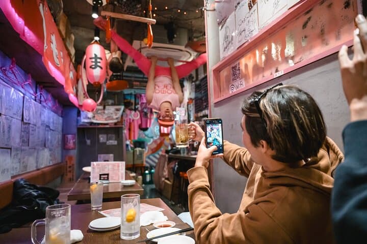 Tokyo Shibuya Crazy Entertainment Bar Experience with Local Guide
