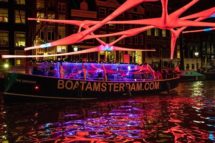 Amsterdam Light Festival Canal Cruise With Unlimited Drinks