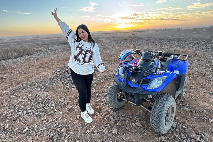 Marrakech Quad Bike Activity in desert palmeraies grove