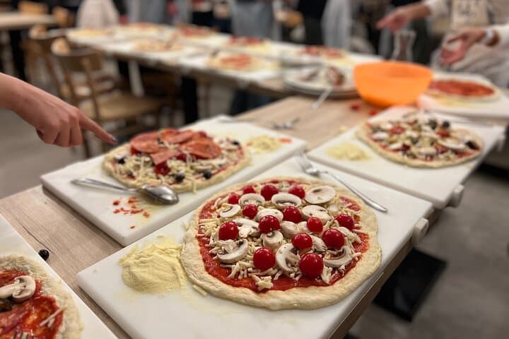 Rome: Pizza & Tiramisu or Gelato Class with Flowing Fine Wine
