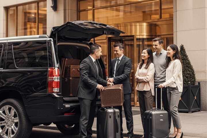 Airport Luxury departure ride from NYC Hotels by Limousine or SUV