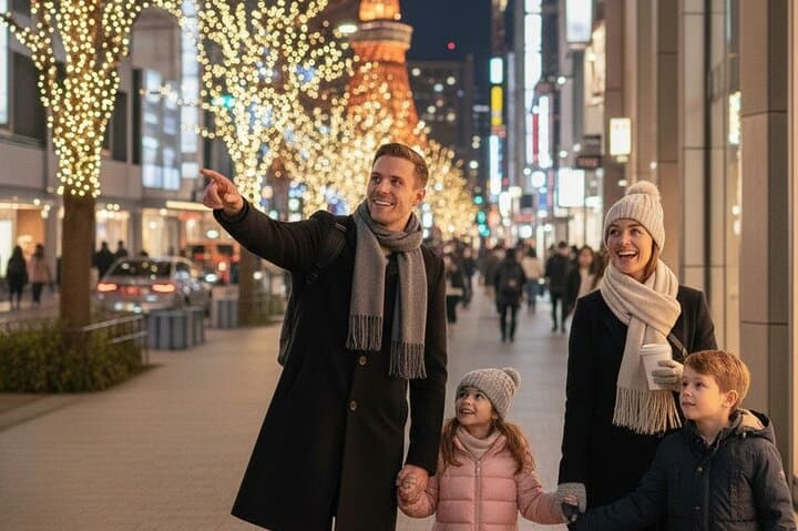 Christmas Magic in Tokyo! Private & Family-Friendly Walking Tour