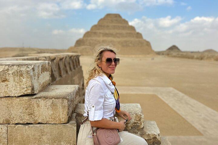 Giza Pyramids, Saqqara, Memphis & Grand Egyptian Museum Day Tour