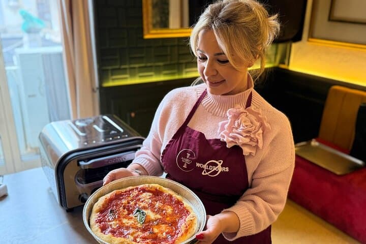 Pizza & Tiramisu Authentic Cooking Class, Drink & Appetizer