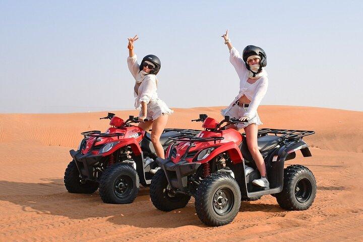 Morning Desert Safari Adventure, Quad Bike, Falcon & Camel Ride