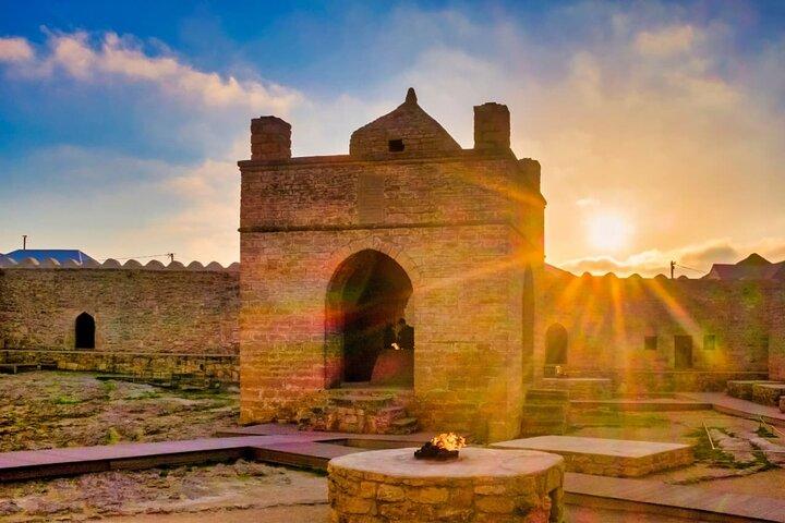 From Baku : Mud Volcanoes , Fire Temple , Burning Mountain