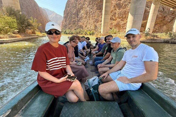 Group Tour to Wadi Shab Hike, Swim, Cave, Sinkhole & Fins Beach
