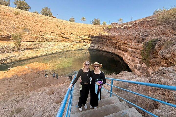 Group Tour to Wadi Shab Hike, Swim, Cave, Sinkhole & Fins Beach