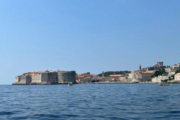 Glass Boat Panorama/Sunset around Dubrovnik Old Town and Caves