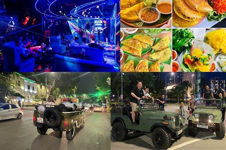Saigon After Dark Foodie Tour by Army Open Air Jeep 4 Hours
