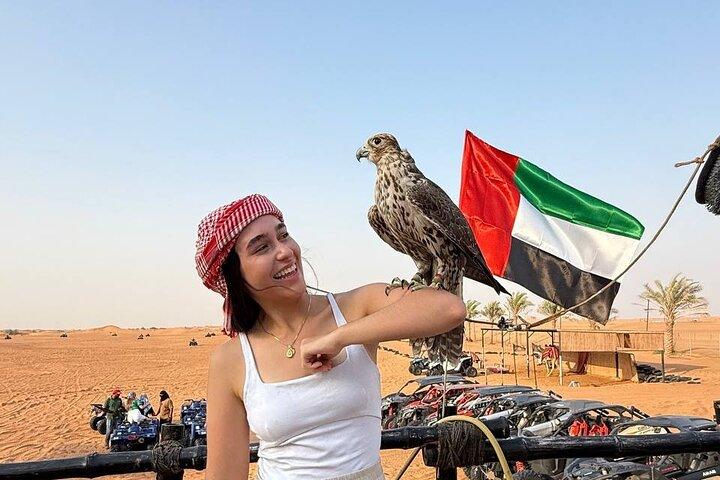 Morning Desert Safari with Quad Bike, Camel Ride & Sandboarding