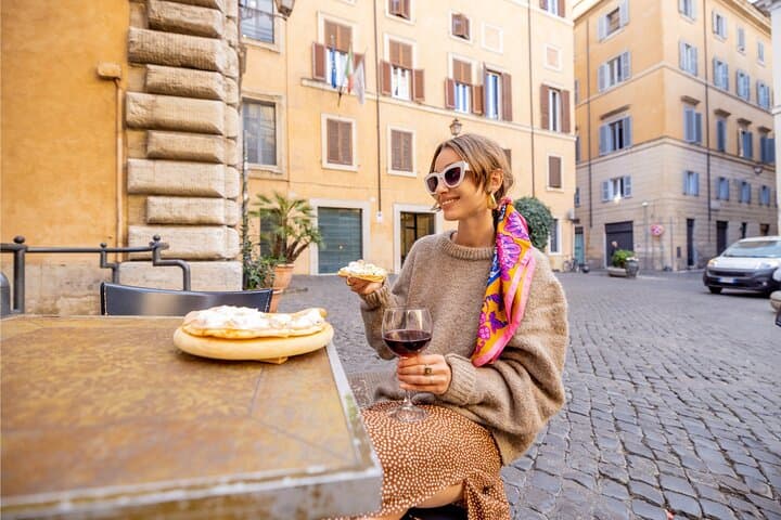 Private Panoramic Rome Food Tour by Golf Cart with Hotel Pick-Up