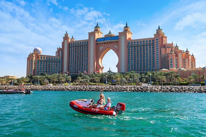 Self Drive boat tour Dubai : JBR, Atlantis and Burj Al Arab