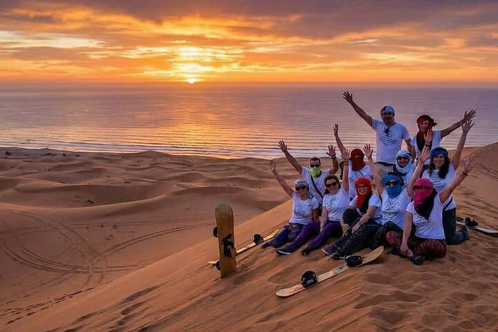 Agadir/Taghazout : Sunset Sandboarding with Dinner & Quad Bike