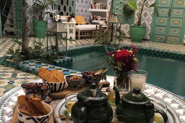 Authentic Riad Yoga & Rooftop Moroccan Tea Experience