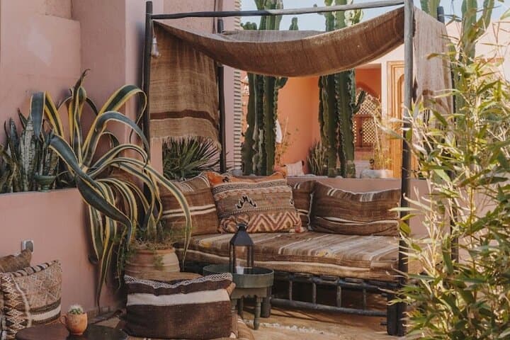 Authentic Riad Yoga & Rooftop Moroccan Tea Experience