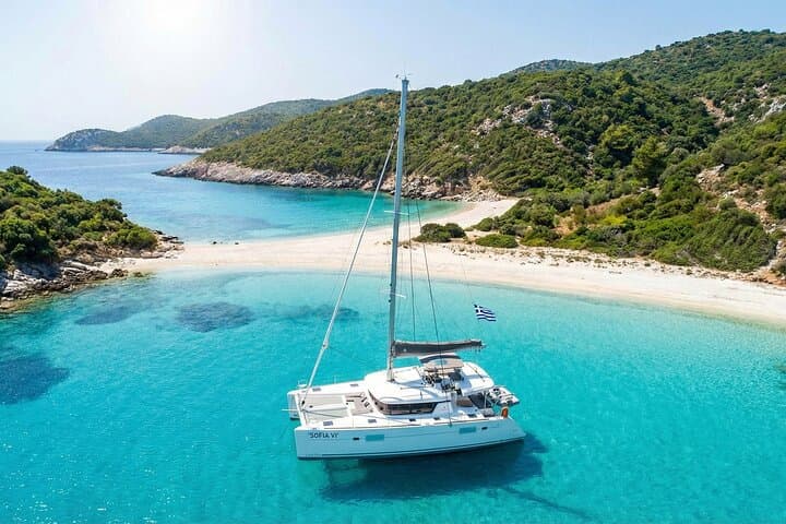 Luxury Catamaran Sunset Private & Greek Gastronomy in Athens