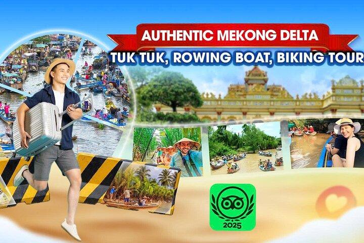 Authentic Mekong Delta: Tuk Tuk, Rowing Boat, Biking Tour