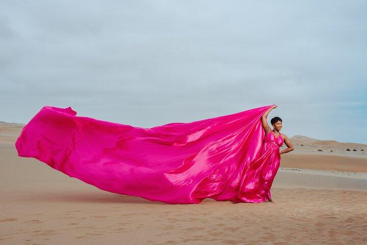 Flying Dress Namibia Photoshoot Swakopmund