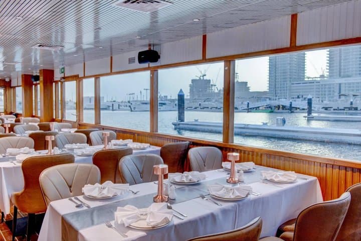 Luxury Dubai Marina Dhow Cruise – International Buffet & Tanoura