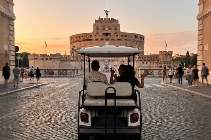 Roma in Love: Private Golf Cart Tour with Pick Up and Drop Off