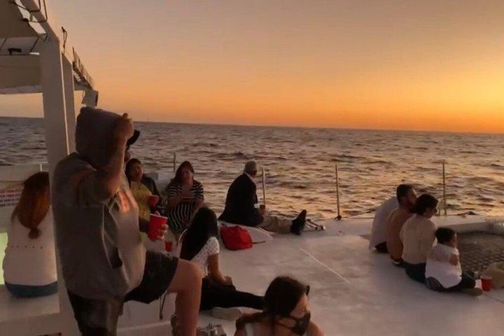 Sunset Party Catamaran with drinks and snacks in Cabo