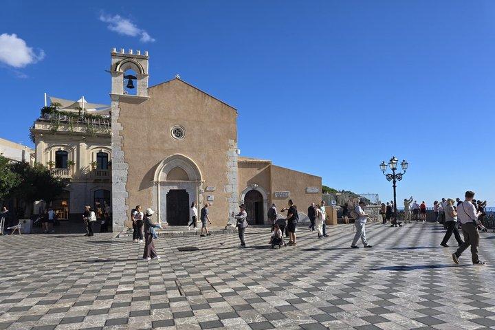 Taormina with Greek theatre and Castelmola from Catania Tour