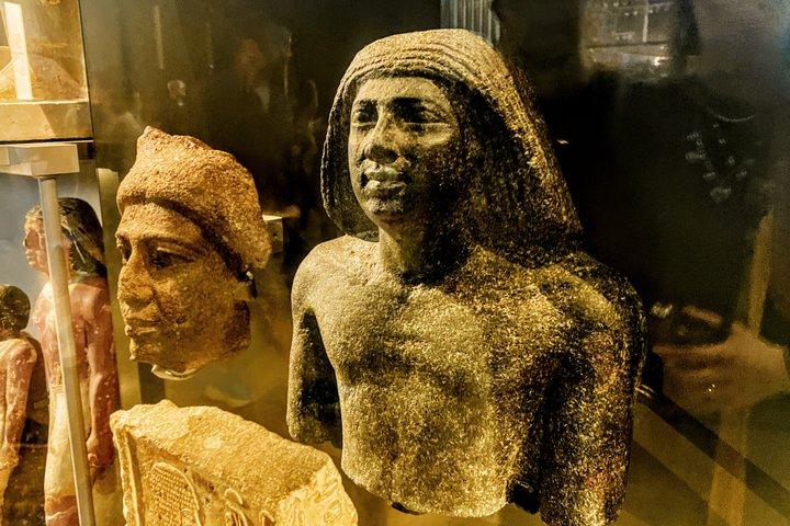 Grand Egyptian Museum and Giza Pyramids, at west Giza