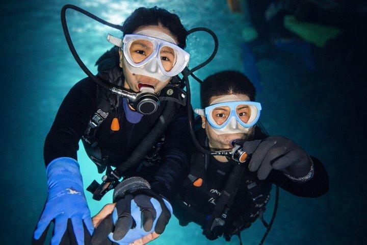 Try Scuba Diving diving at the Blue Cave in Onna Village, Okinawa