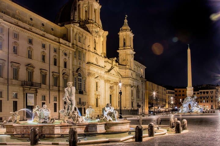 Rome by night St. Peter, Colosseum, Trevi Fountain and Pantheon