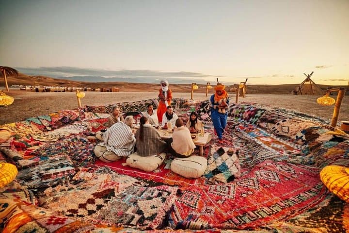 Agafay Desert Sunset Camels & Dinner Show Private From Marrakech