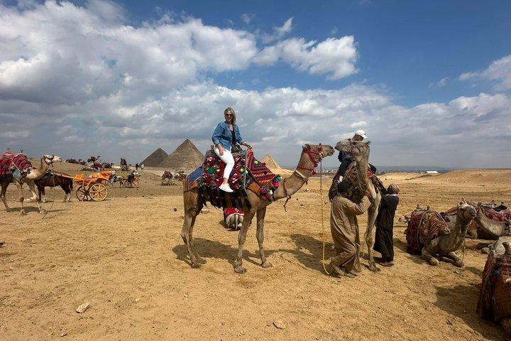 Sunrise Camel Ride at Giza Pyramids, Sphinx with Hotel Pickup