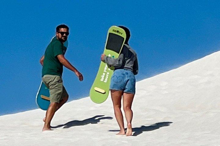 Small group 4WD Pinnacles Desert & Sand Boarding Adventure