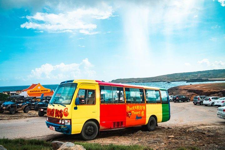 Colorful Beach Bus Sightseeing Tour of Aruba
