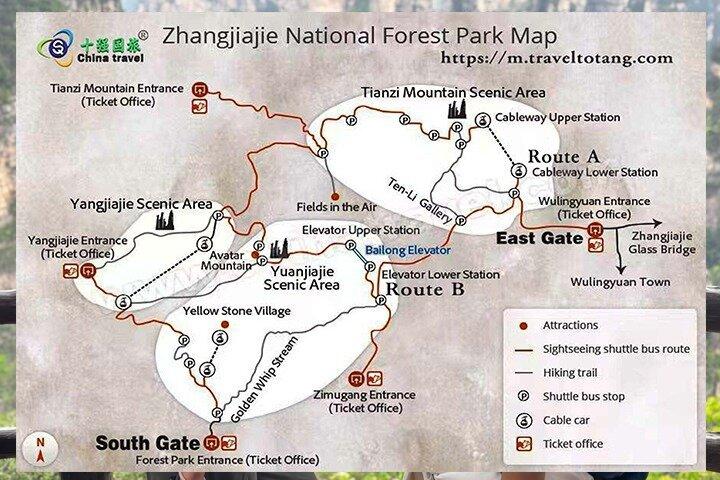 Zhangjiajie Forest Park 4 Day Pass and All You Can Ride Transfers