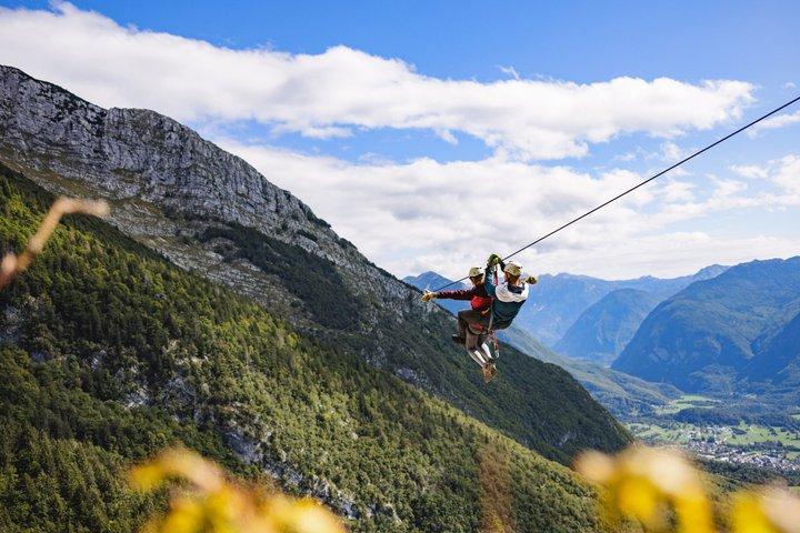 Thrilling Zipline Adventure in Bovec's Julian Alps