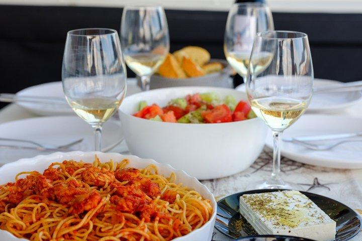 Small Group Santorini Catamaran Cruise with BBQ