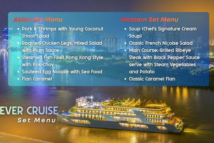 Rever Saigon Luxury Dinner Cruise with Hotel Pickup & Dinner