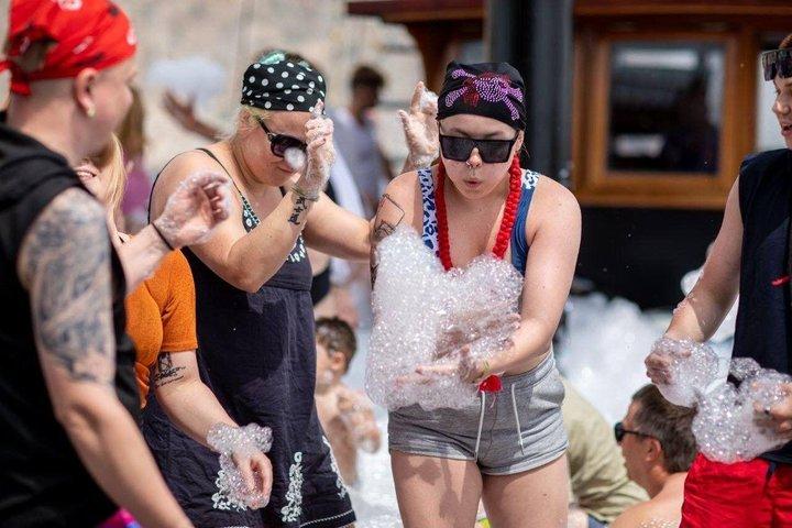 Alanya Boat Tour with Foam Party, Swimming & Hotel Pickup