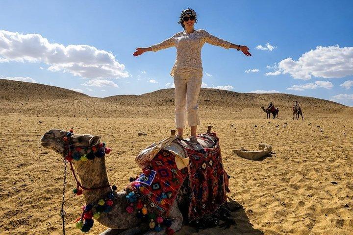 VIP Private Giza Pyramids Tour Camel Ride Professional Photos