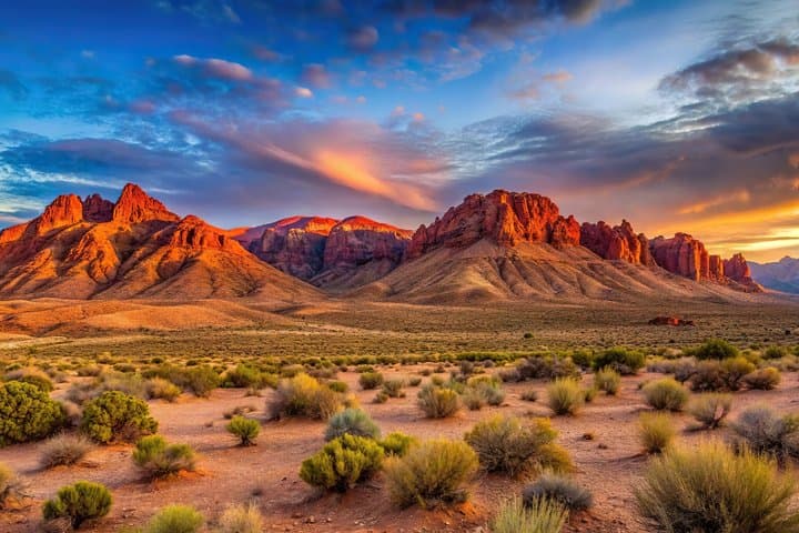Red Rock Canyon, Hoover Dam, 7 Magic Mountains, Nelson Ghost Town