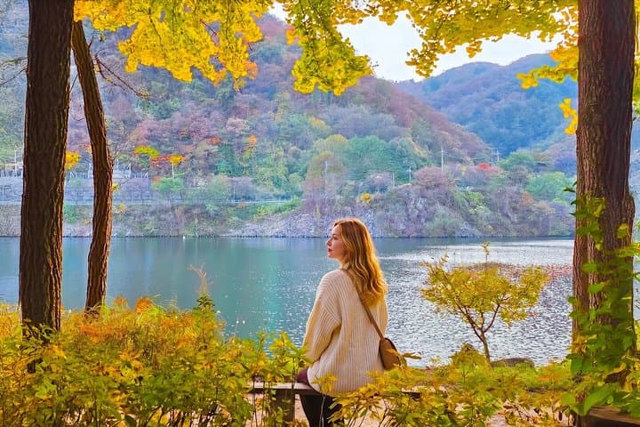 Nami island and Hanbok Wearing and Waterfall from Seoul