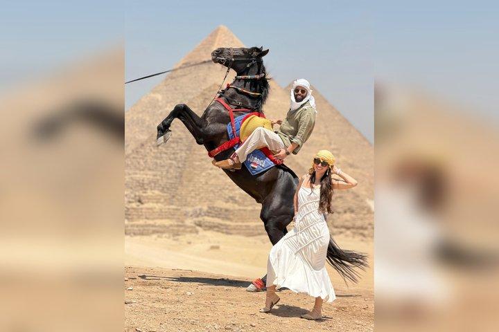 VIP Giza Pyramids:Camel Ride,Horse Jumping,Lunch & Shopping