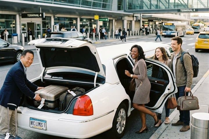 NYC Luxury Airport Departure Transfer by Limo, SUV, Sedan or Van