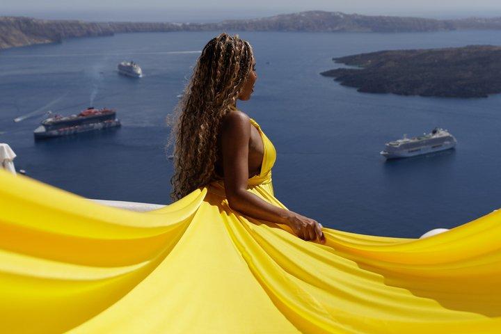 Santorini Private Flying Dress Photoshoot | 30 Min, 1H or 2H