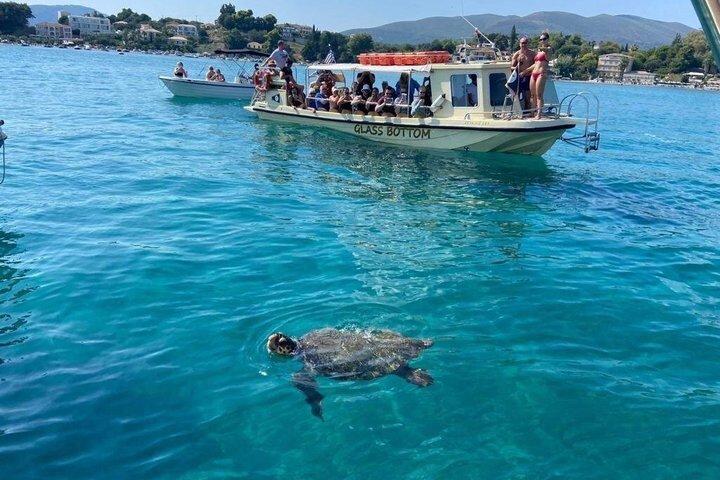 Zakynthos Glass Bottom Boat Tour to Keri Caves and Turtle Island